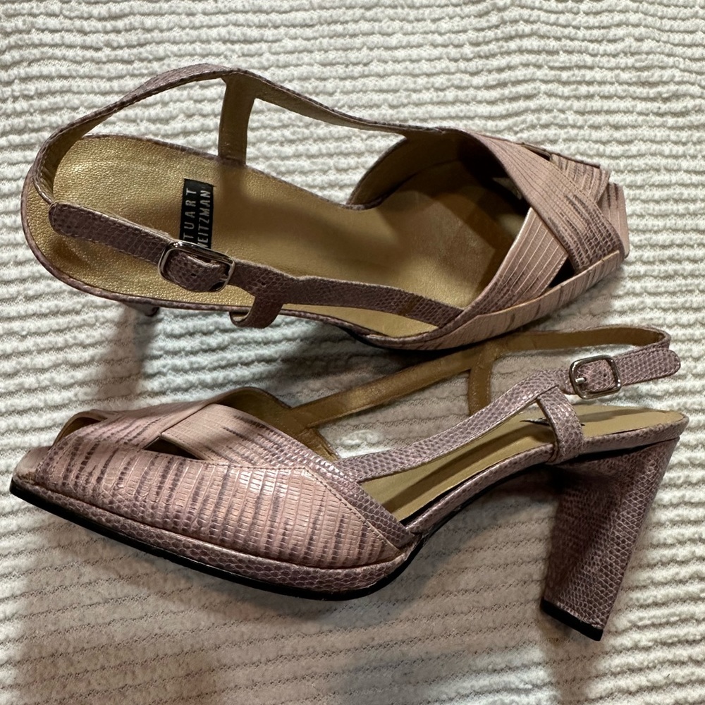 Stuart Weitzman Snakeskin Strappy High Heel Sanda… - image 6